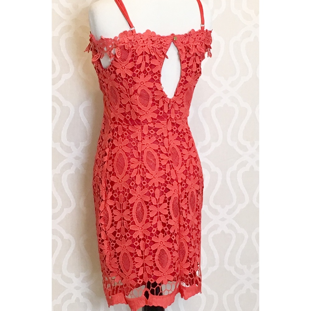 *LAST ONE* Red Coral Crochet Dress - Picture 4 of 6